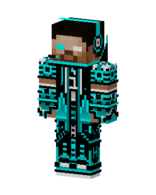 Cyan Tech Herobrine Minecraft skin