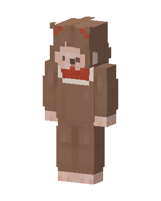 Monchhichi Onesie skin, 3D preview