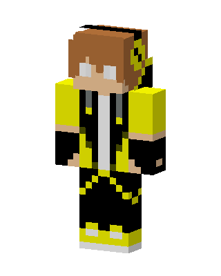 Yellow Headphones Boy skin, 3D preview
