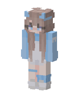 Blue Bow Girl skin, 3D preview