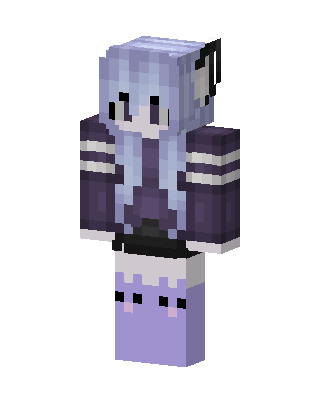 Lavender Cat Girl Minecraft skin