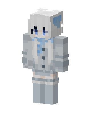 Frost Cat Girl skin, 3D preview