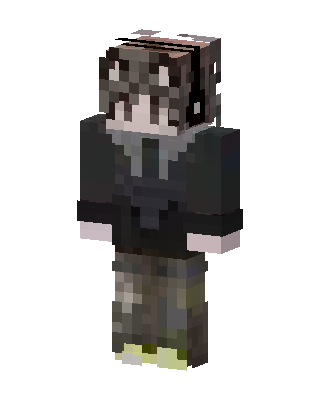 Headphone Hoodie Boy skin, 3D preview