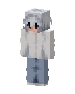 Snowy Hoodie Boy skin, 3D preview