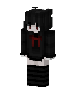 Black Villain Girl skin, 3D preview