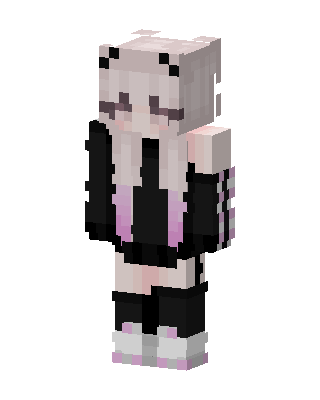 White E-Girl skin, 3D preview