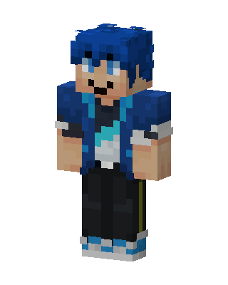 Blue Player Boy skin, 3D preview
