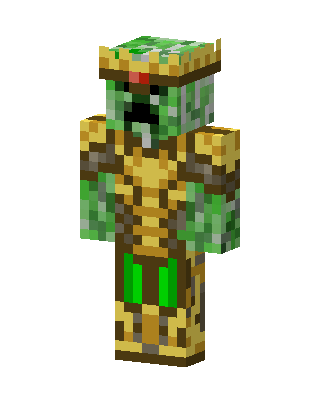 Golden Creeper King skin, 3D preview