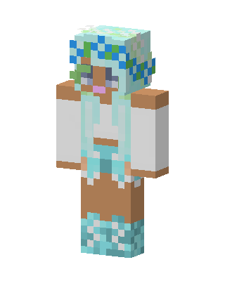 Flower Crown Mermaid Minecraft skin
