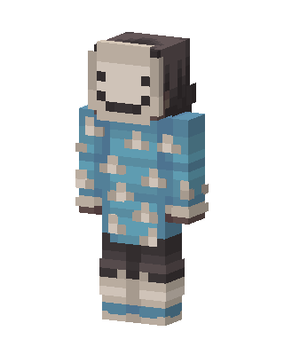 Smiley Pajamas skin, 3D preview