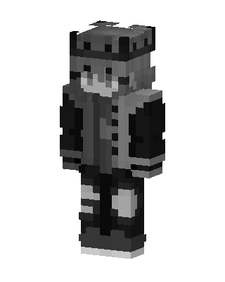 Monochrome Crown Boy skin, 3D preview