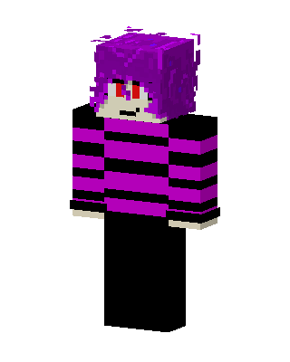 Purple Stripe Emo skin, 3D preview