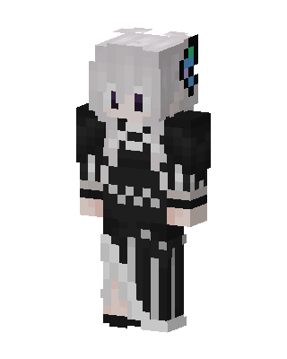 White Hero Girl skin, 3D preview