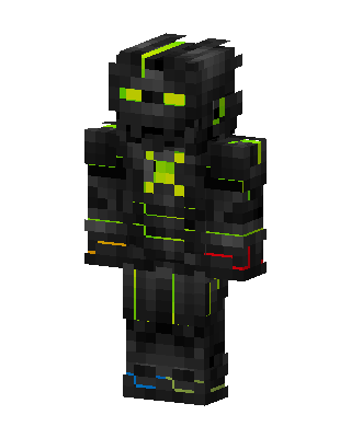 Neon Armor skin, 3D preview