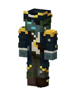 Zombie Captain skin, 3D preview