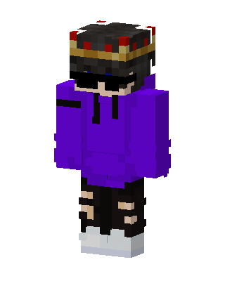Crowned Purple Hoodie Minecraft skin