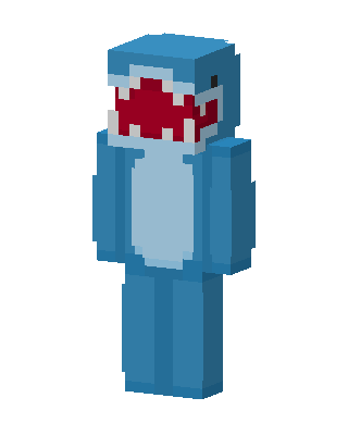 Shark Onesie skin, 3D preview