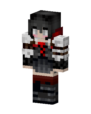 Crimson Armor Girl skin, 3D preview