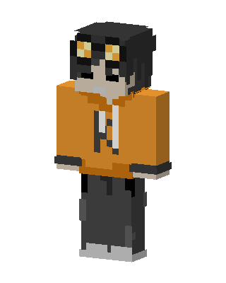 Orange Hoodie Boy Minecraft skin