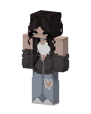 Gray E-Girl Minecraft skin