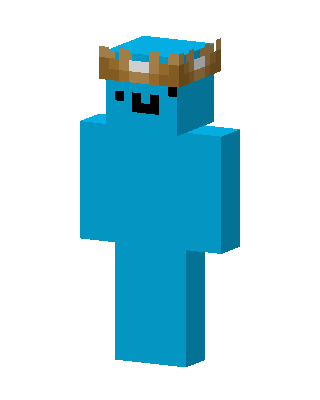 Blue Crown Blob skin, 3D preview