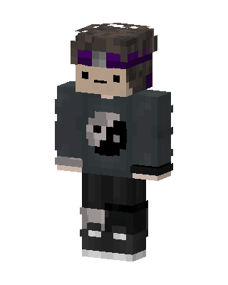 Yin Yang Hoodie Minecraft black skin