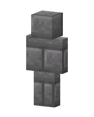 Stone Brick Golem skin, 3D preview