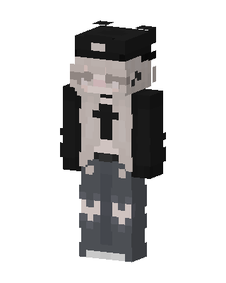 Goth Cap Boy skin, 3D preview