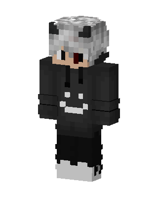 Panda Hoodie Boy skin, 3D preview