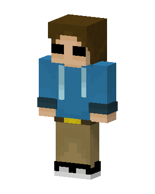 Blue Hoodie Guy Minecraft blue skin