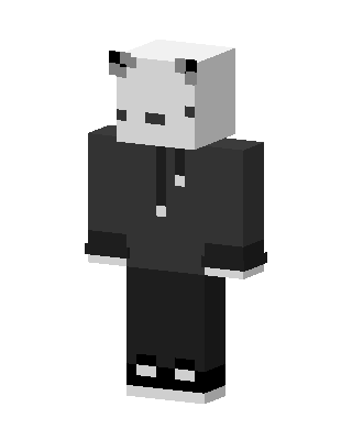 Panda Hoodie skin, 3D preview