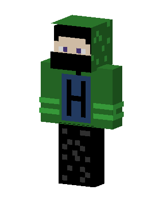 Green Hoodie H Minecraft skin