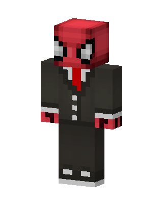 Suited Deadpool skin, 3D preview