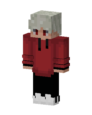 Red Hoodie Boy skin, 3D preview