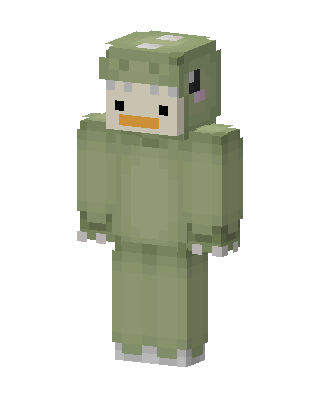 Dino Duck Onesie skin, 3D preview