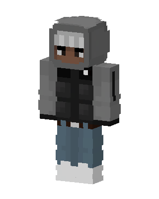 Gray Hoodie Boy Minecraft skin