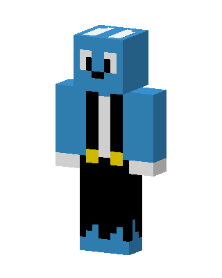Blue Sans skin, 3D preview