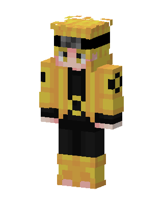 Yellow Hazard Hoodie skin, 3D preview