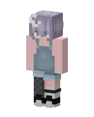 Gray E-Girl skin, 3D preview