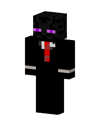 Enderman In Suit skin, 3D preview