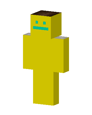 Yellow Smiley skin, 3D preview