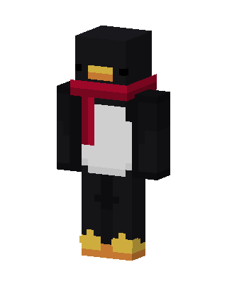 Scarf Penguin skin, 3D preview