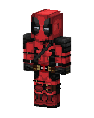 Red Masked Hero Boy skin, 3D preview