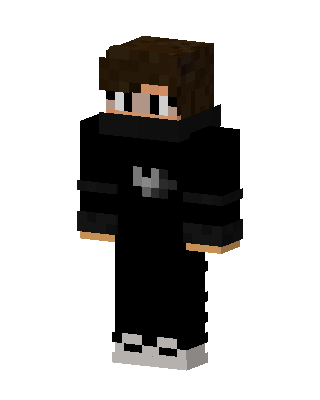 Black Hoodie Boy skin, 3D preview