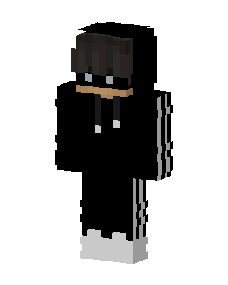 Black Tracksuit Boy skin, 3D preview