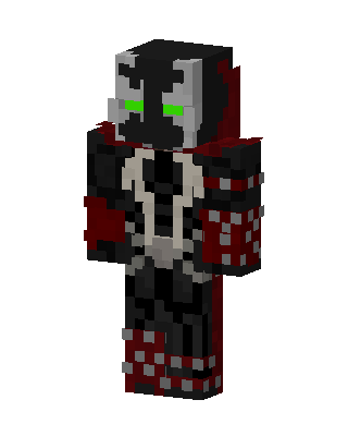 Black Glowing Villain Boy Minecraft Halloween skin