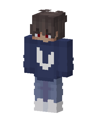 Navy Hoodie Boy skin, 3D preview