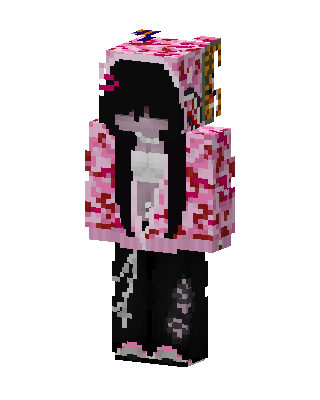 Pink Camo Hoodie skin, 3D preview