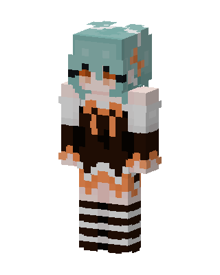 Teal Anime Girl Minecraft skin