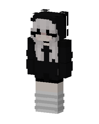 Black Masked Emo Girl Minecraft skin